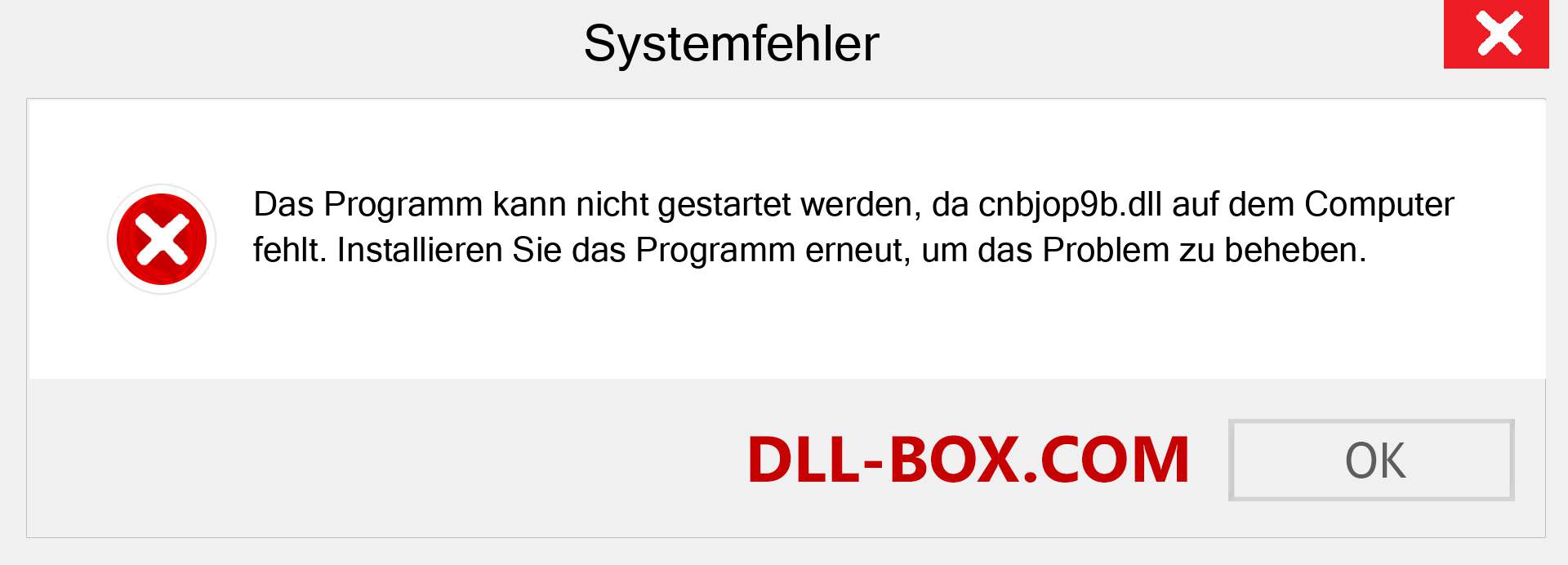 cnbjop9b.dll-Datei fehlt?. Download für Windows 7, 8, 10 - Fix cnbjop9b dll Missing Error unter Windows, Fotos, Bildern