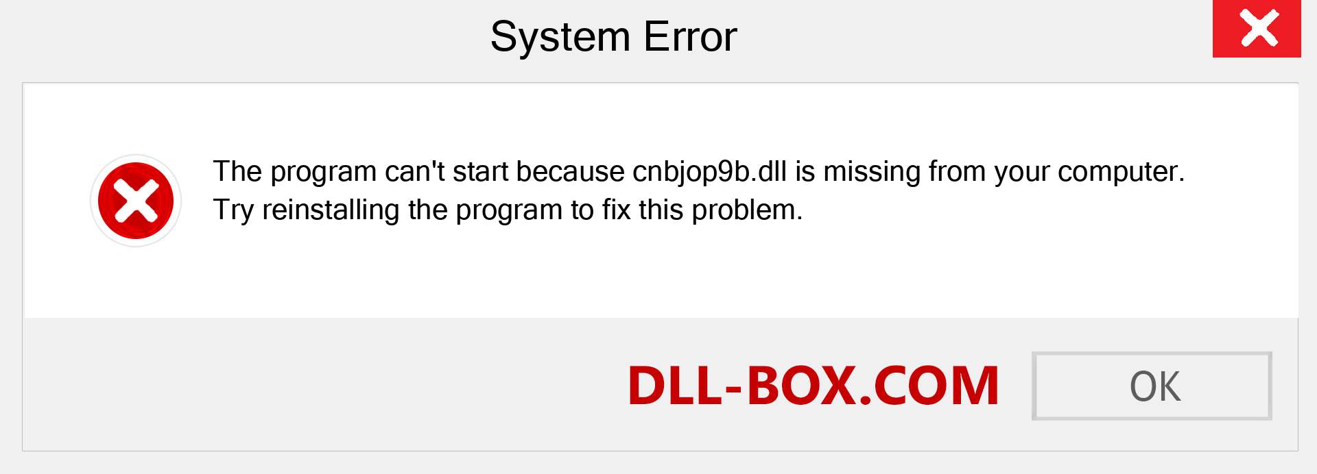  cnbjop9b.dll file is missing?. Download for Windows 7, 8, 10 - Fix  cnbjop9b dll Missing Error on Windows, photos, images